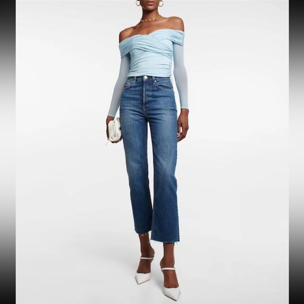 āØSelf Portrait NWT JERSEY CROSSOVER TOP in Blueā Size 6